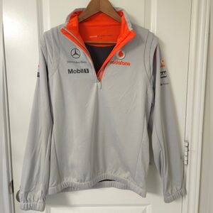 Vodafone McLaren Mercedes Gray and Orange Pullover Jacket